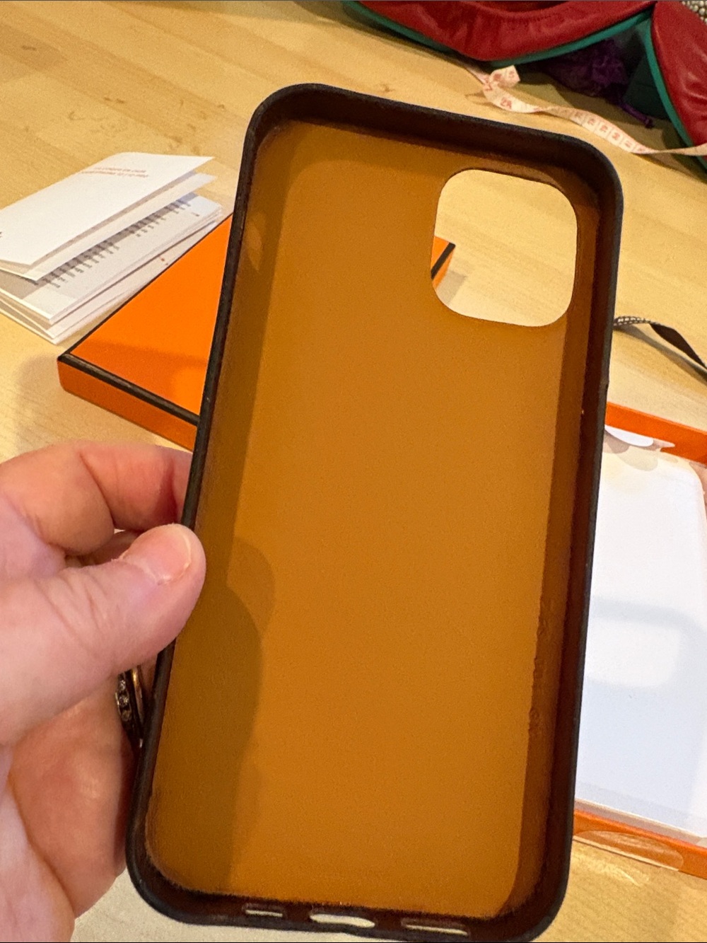 Hermes Brown Leather iPhone Case - Accessories - Picture 5 of 5